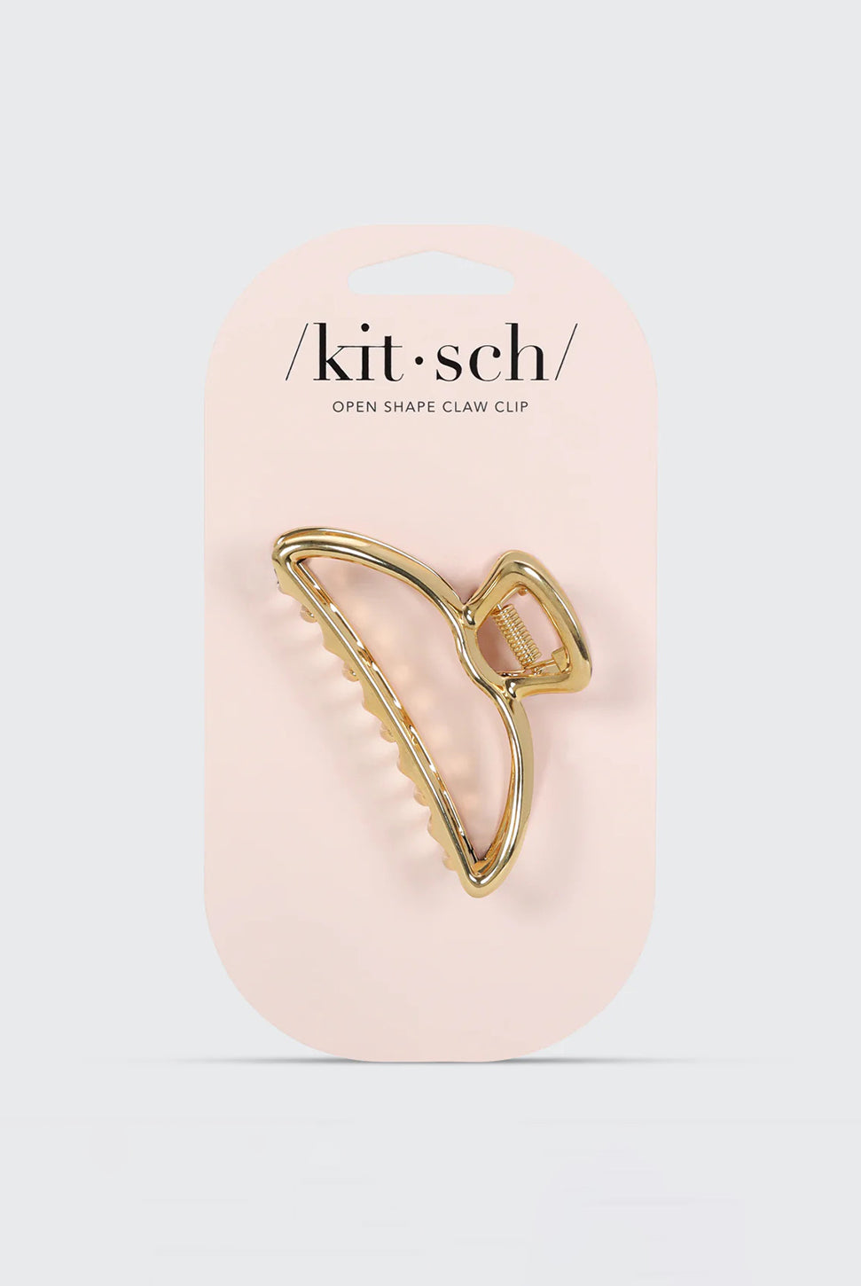 Open Shape Medium Claw Clip - Gold-KITSCH-Over the Rainbow