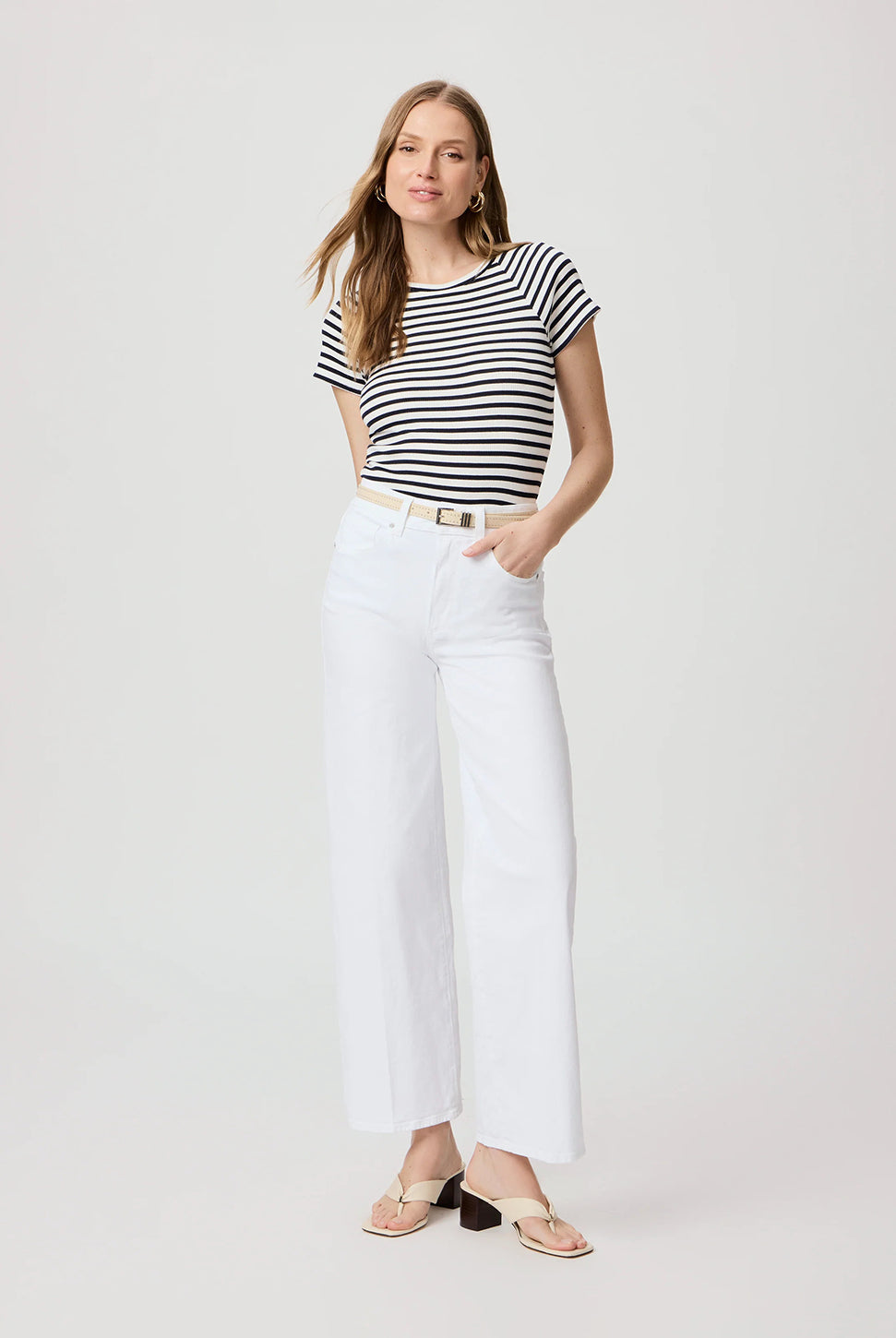 Sasha High Rise Straight Jean - Crisp White-Paige-Over the Rainbow