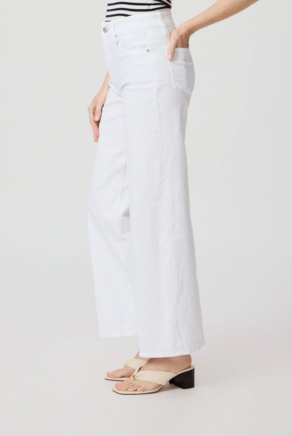 Sasha High Rise Straight Jean - Crisp White-Paige-Over the Rainbow