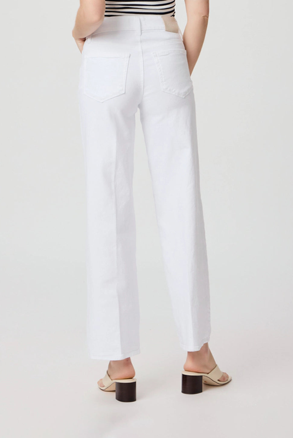 Sasha High Rise Straight Jean - Crisp White-Paige-Over the Rainbow