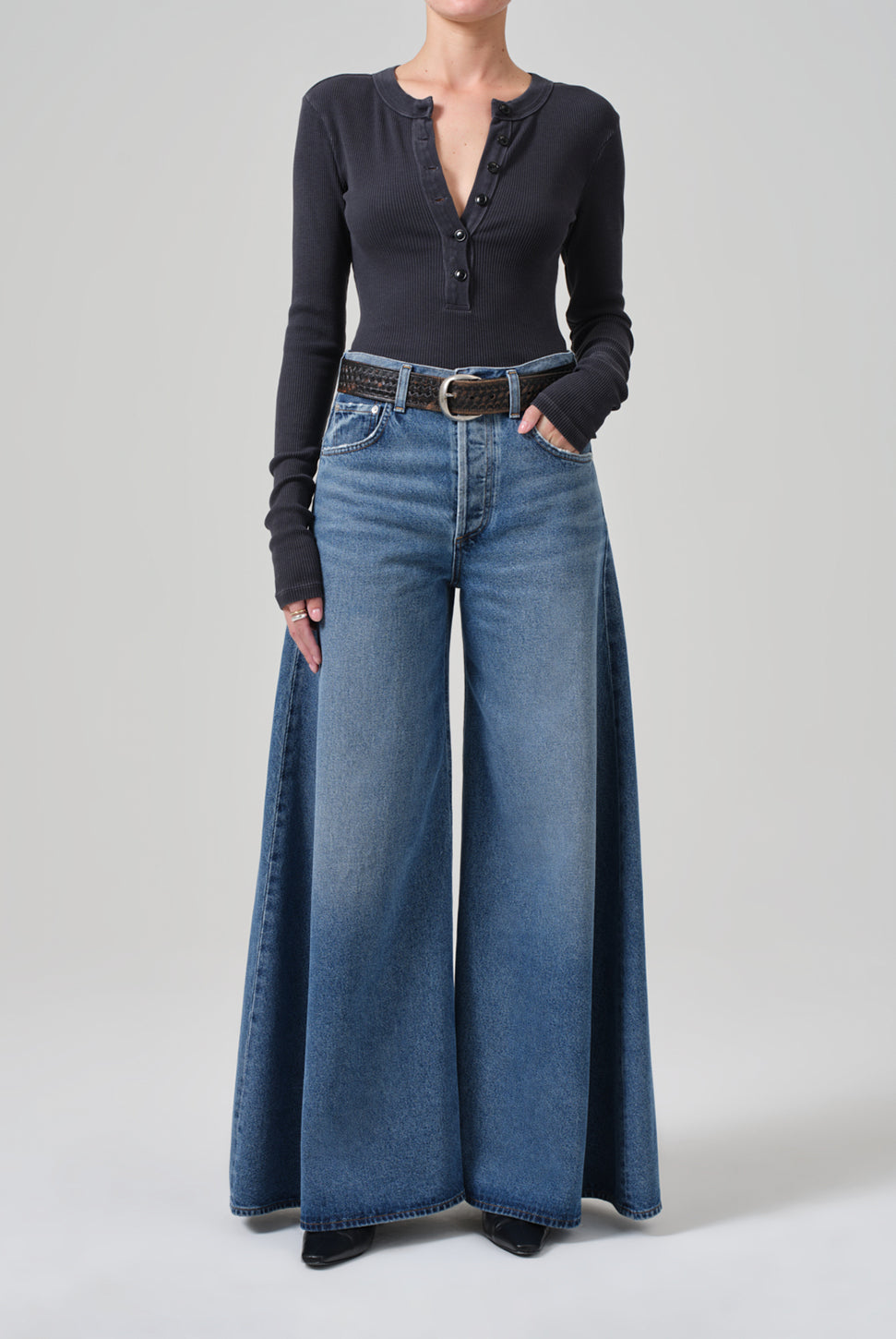 Varra Henley Top - Charcoal Mineral-Citizens of Humanity-Over the Rainbow