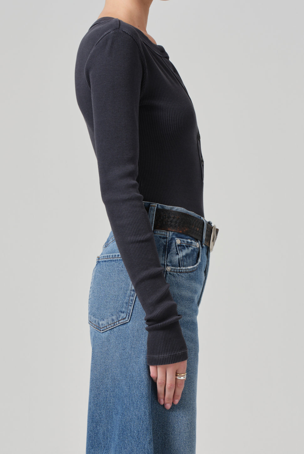Varra Henley Top - Charcoal Mineral-Citizens of Humanity-Over the Rainbow