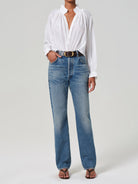 Iris Ruffled Top - White-Citizens of Humanity-Over the Rainbow