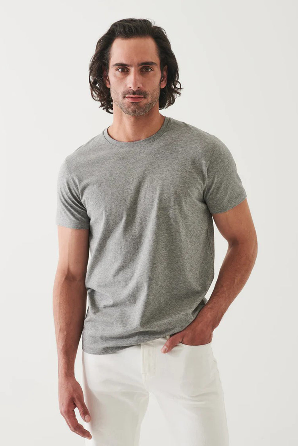 Iconic Pima Crew Neck T-Shirt-Patrick Assaraf-Over the Rainbow