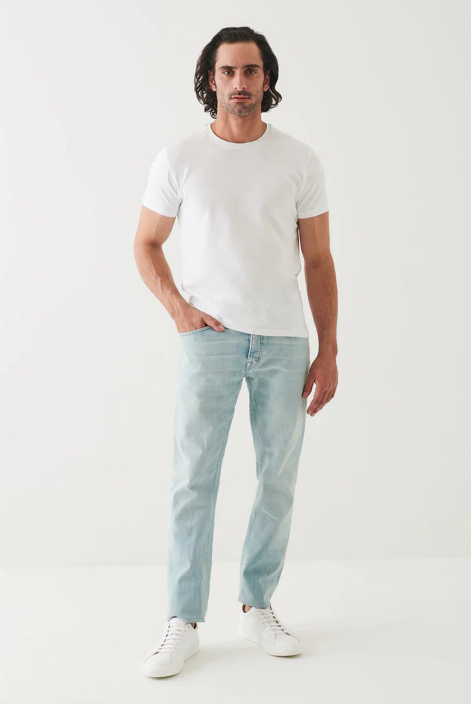 Iconic Pima Crew Neck T-Shirt-Patrick Assaraf-Over the Rainbow