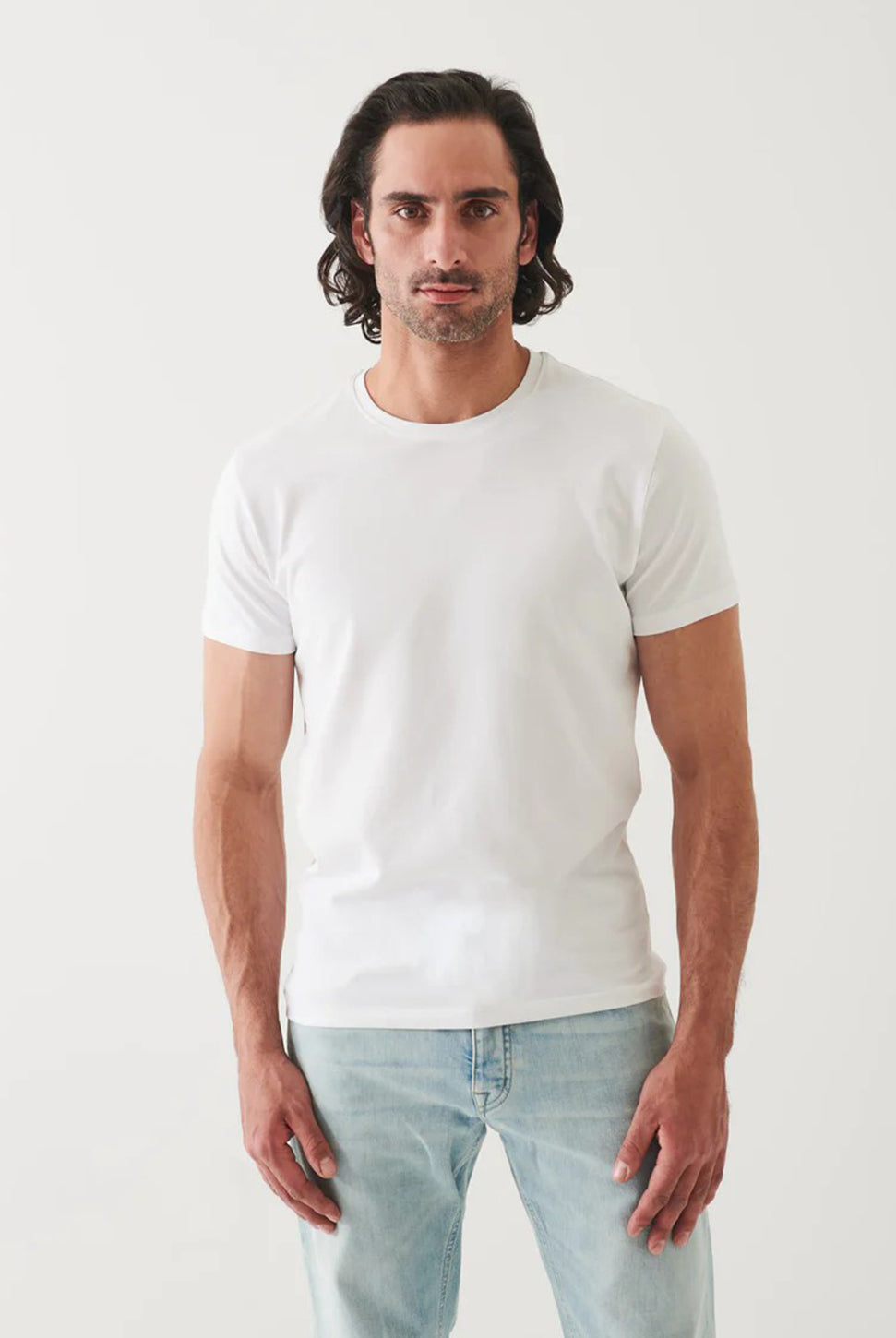 Iconic Pima Crew Neck T-Shirt-Patrick Assaraf-Over the Rainbow