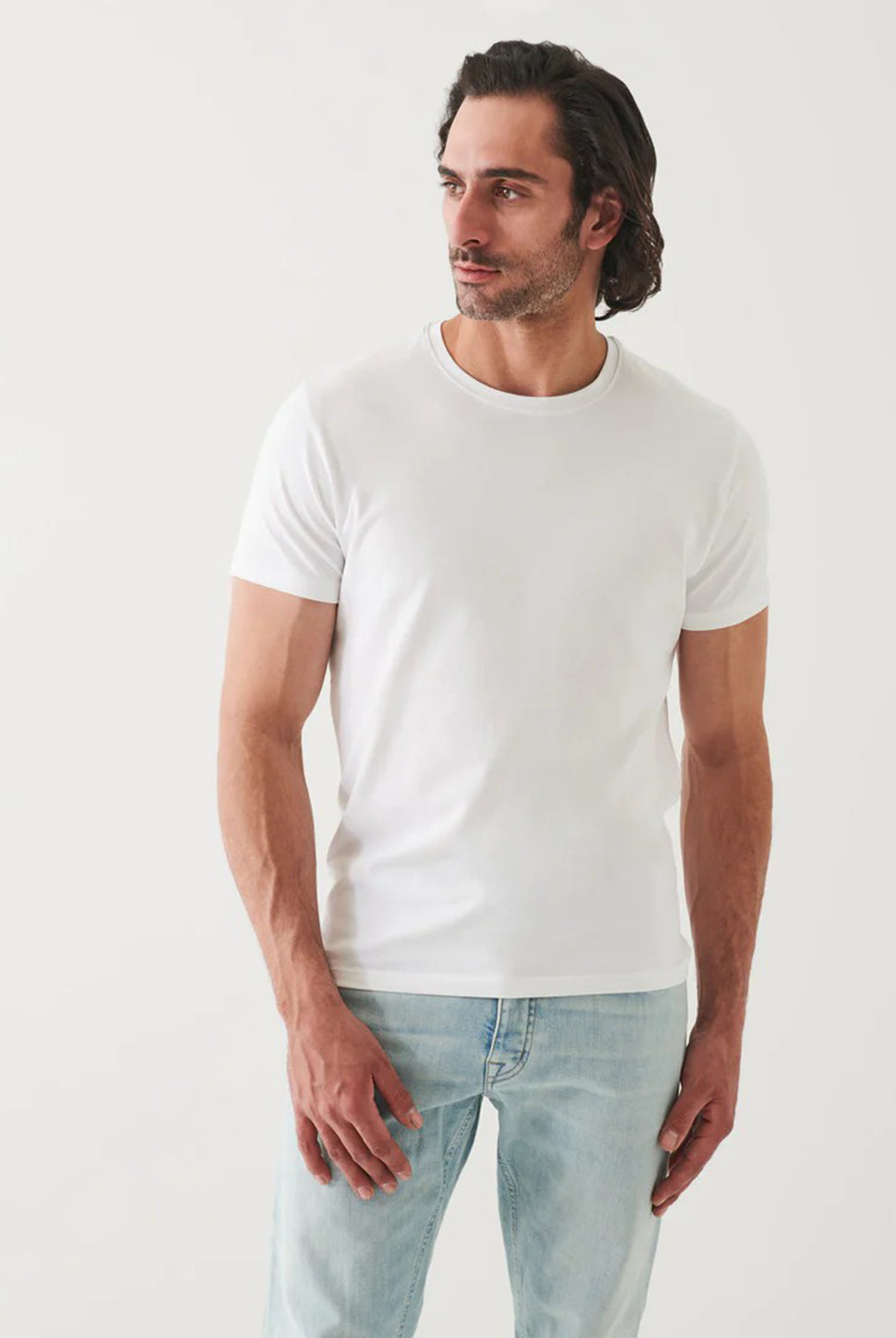 Iconic Pima Crew Neck T-Shirt-Patrick Assaraf-Over the Rainbow