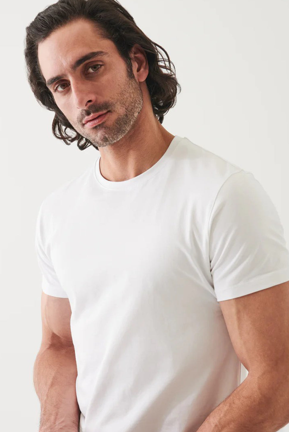 Iconic Pima Crew Neck T-Shirt-Patrick Assaraf-Over the Rainbow