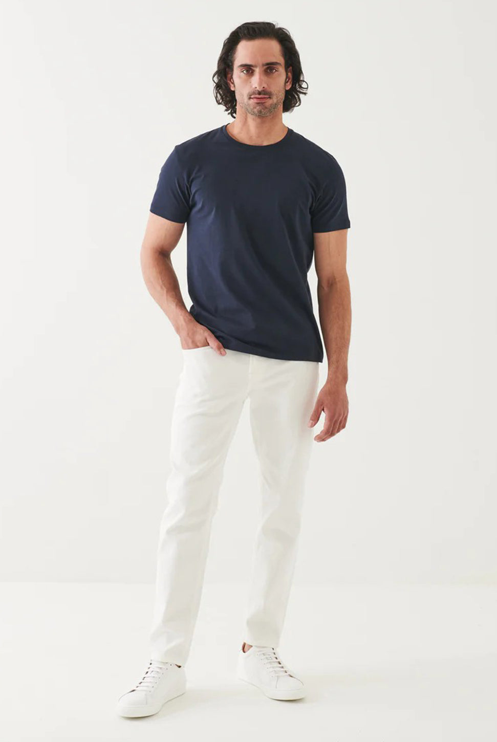 Iconic Pima Crew Neck T-Shirt-Patrick Assaraf-Over the Rainbow