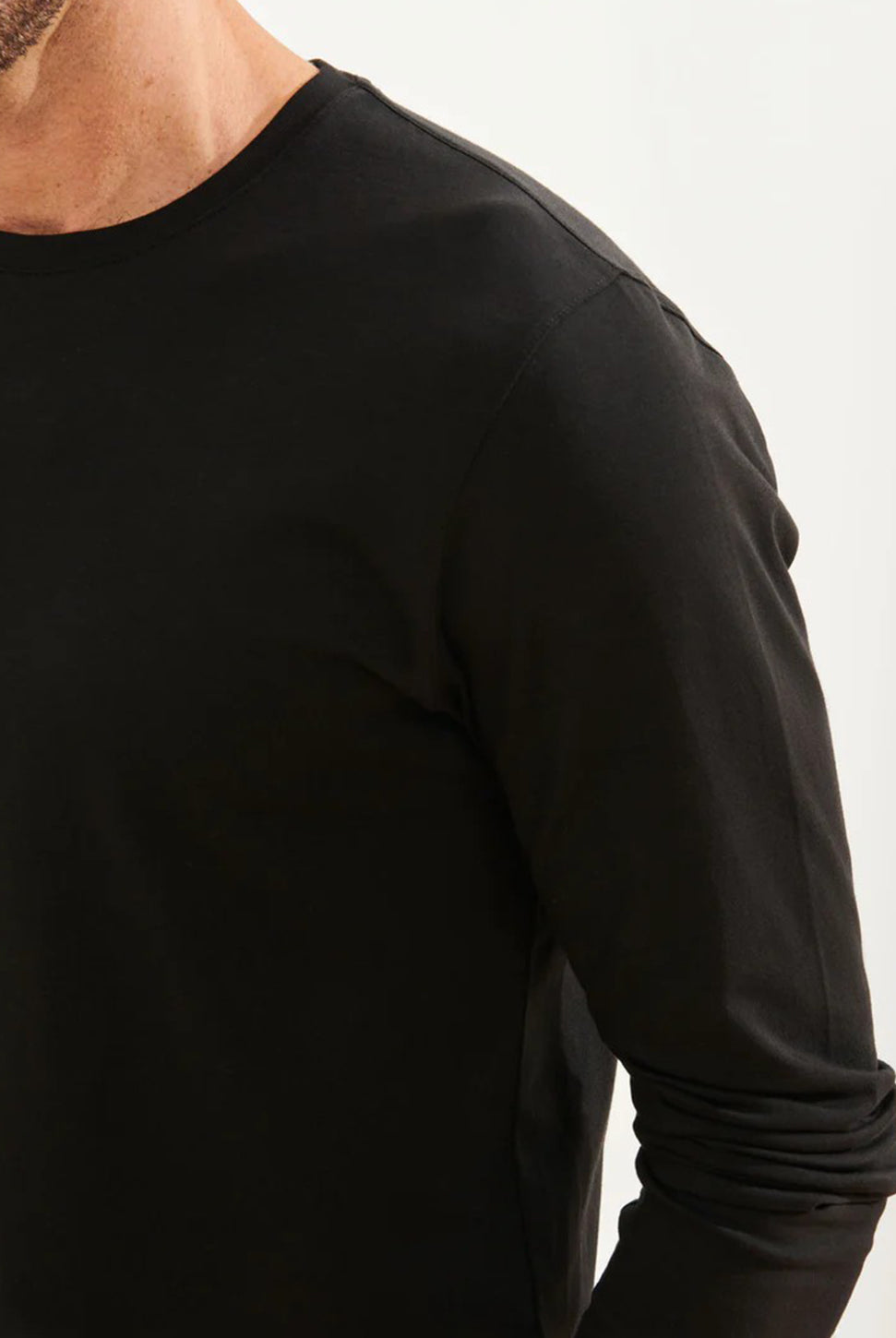 Iconic Pima Long Sleeve Crew T-Shirt-Patrick Assaraf-Over the Rainbow