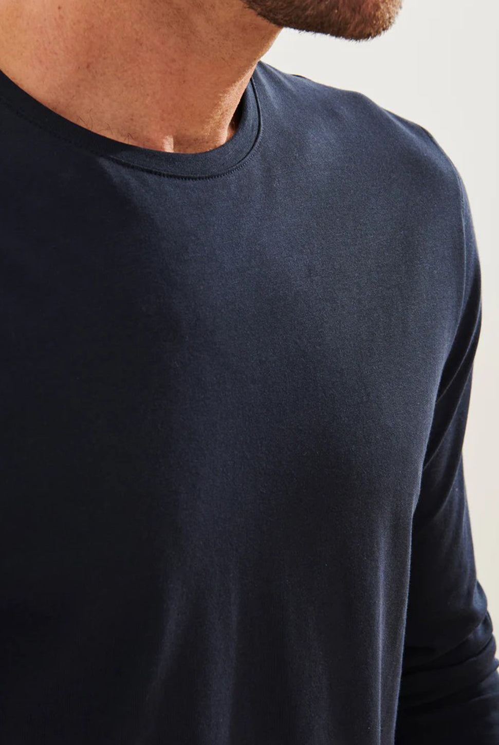 Iconic Pima Long Sleeve Crew T-Shirt-Patrick Assaraf-Over the Rainbow