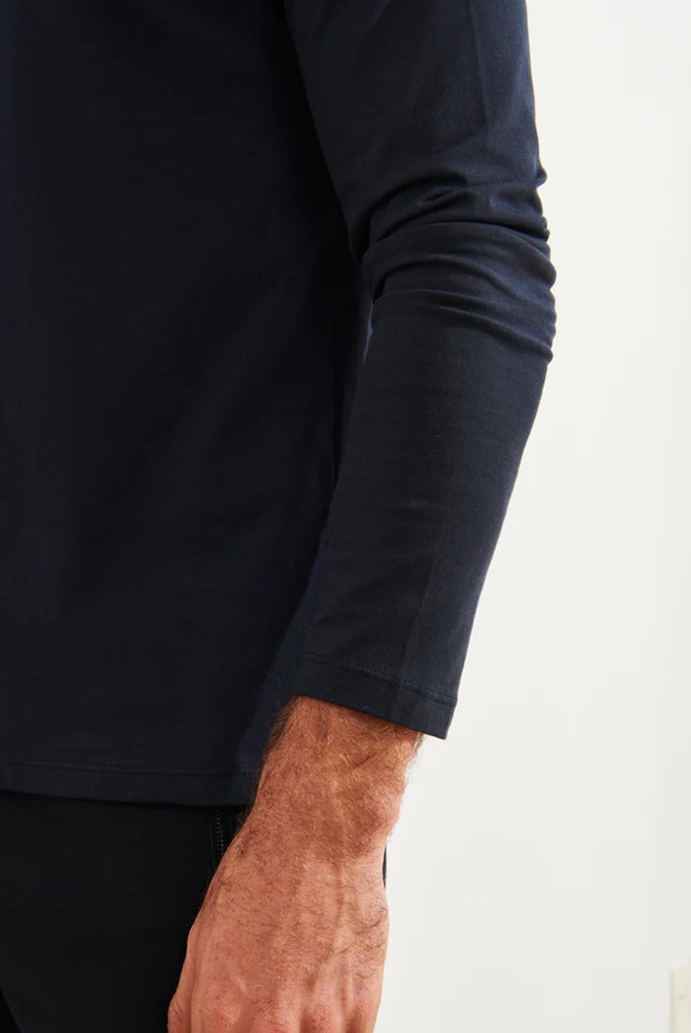 Iconic Pima Long Sleeve Crew T-Shirt-Patrick Assaraf-Over the Rainbow