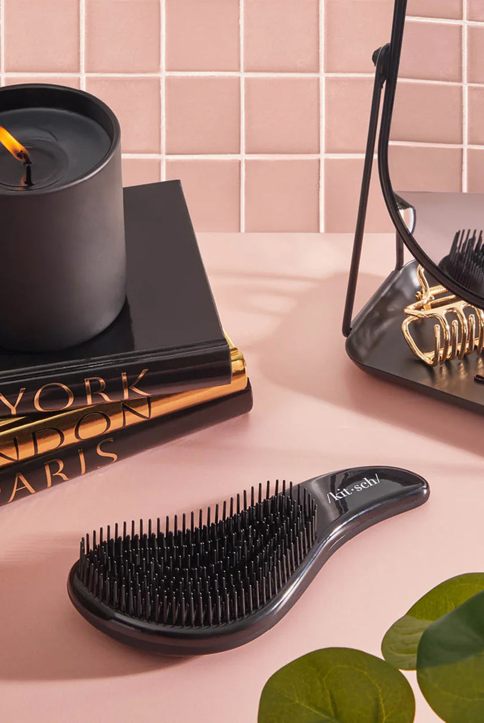 Detangling Brush - Black-KITSCH-Over the Rainbow