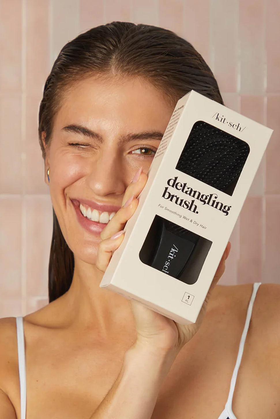 Detangling Brush - Black-KITSCH-Over the Rainbow