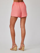 Ruffle Waist Linen Short - Camellia Coral-Bella Dahl-Over the Rainbow