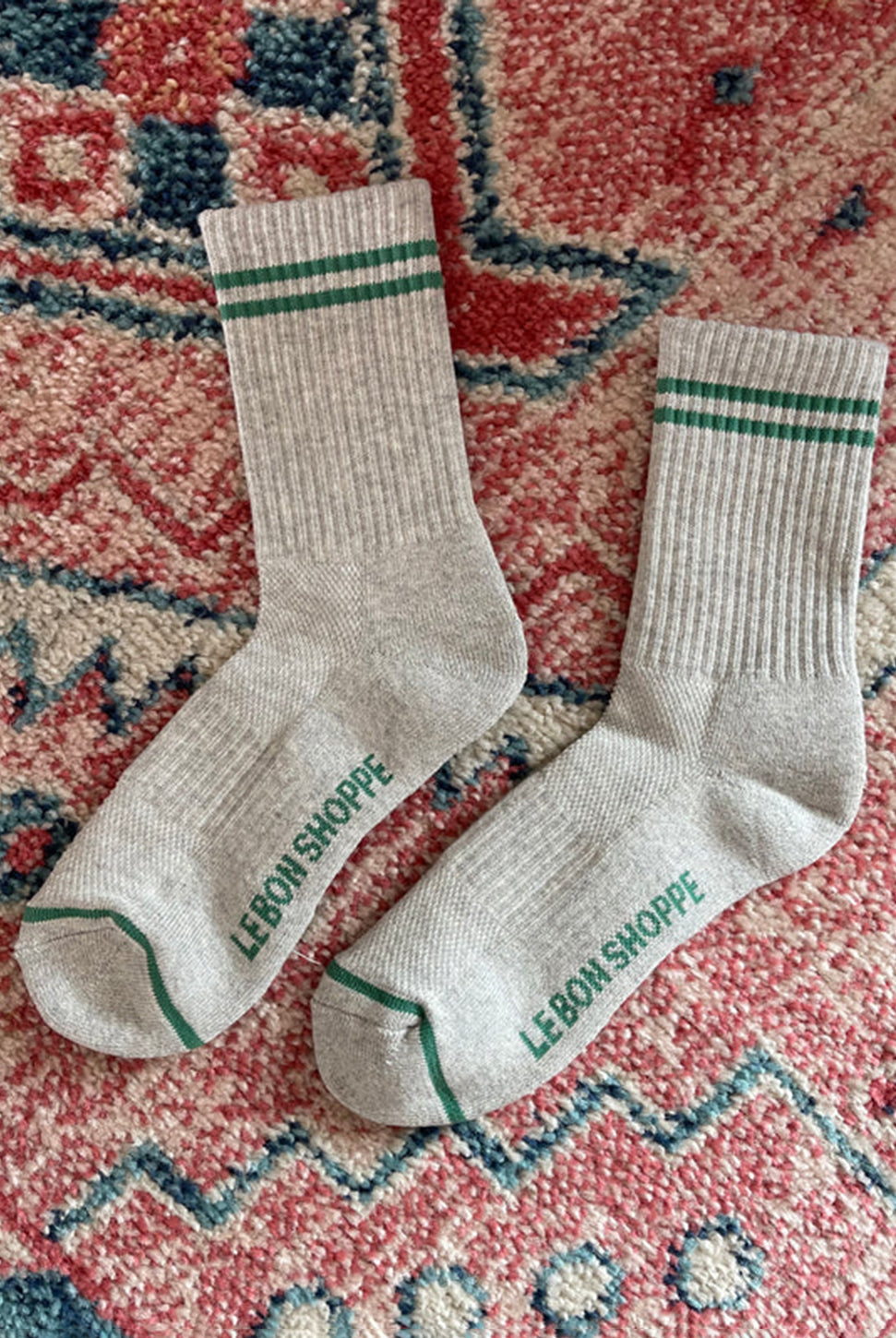 Boyfriend Socks - Light Grey-LE BON SHOPPE-Over the Rainbow