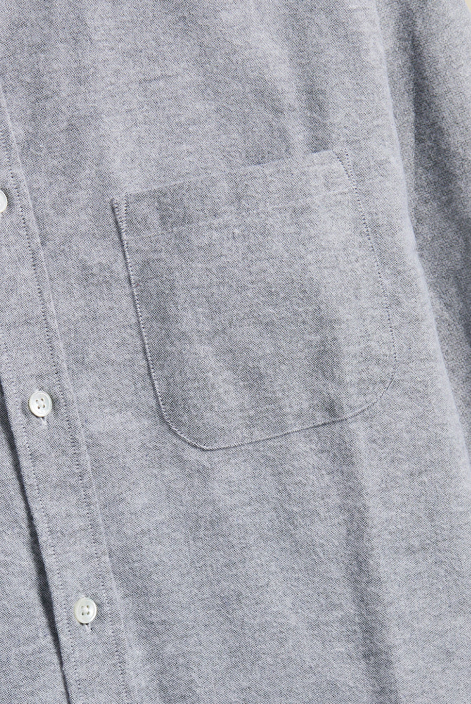 Brushed Oxford Shirt - Blue-PORTUGUESE FLANNEL-Over the Rainbow