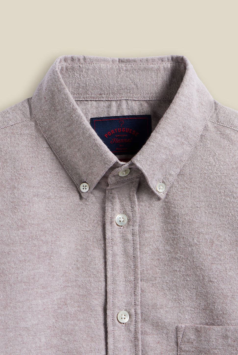 Brushed Oxford Shirt - Bordeaux-PORTUGUESE FLANNEL-Over the Rainbow