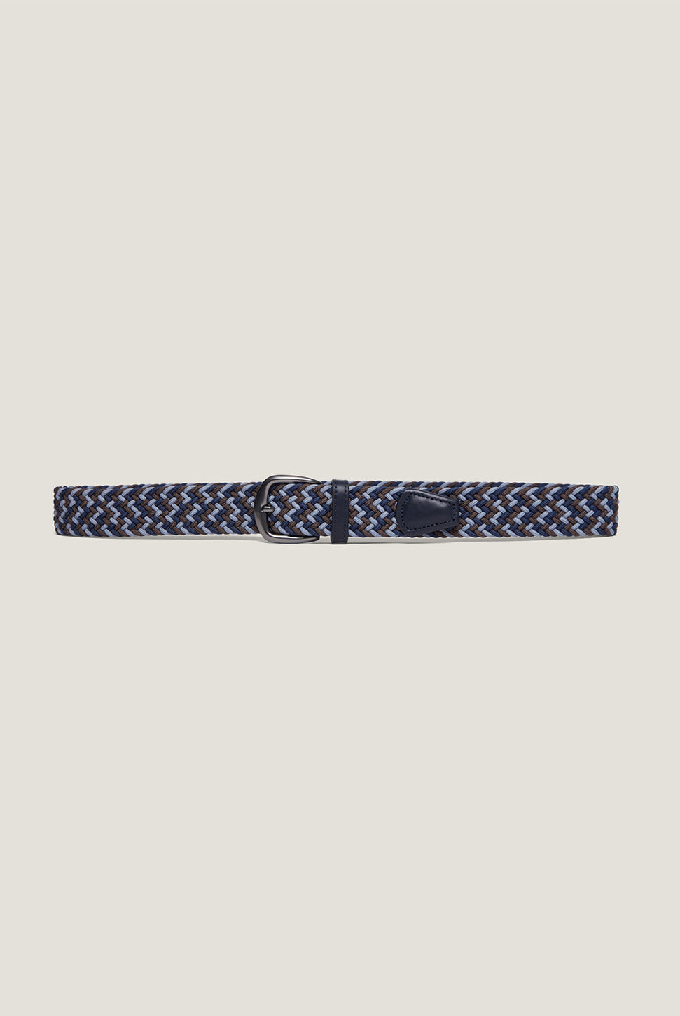 Braided Elastic Belt - Indigo Multi-34 HERITAGE-Over the Rainbow