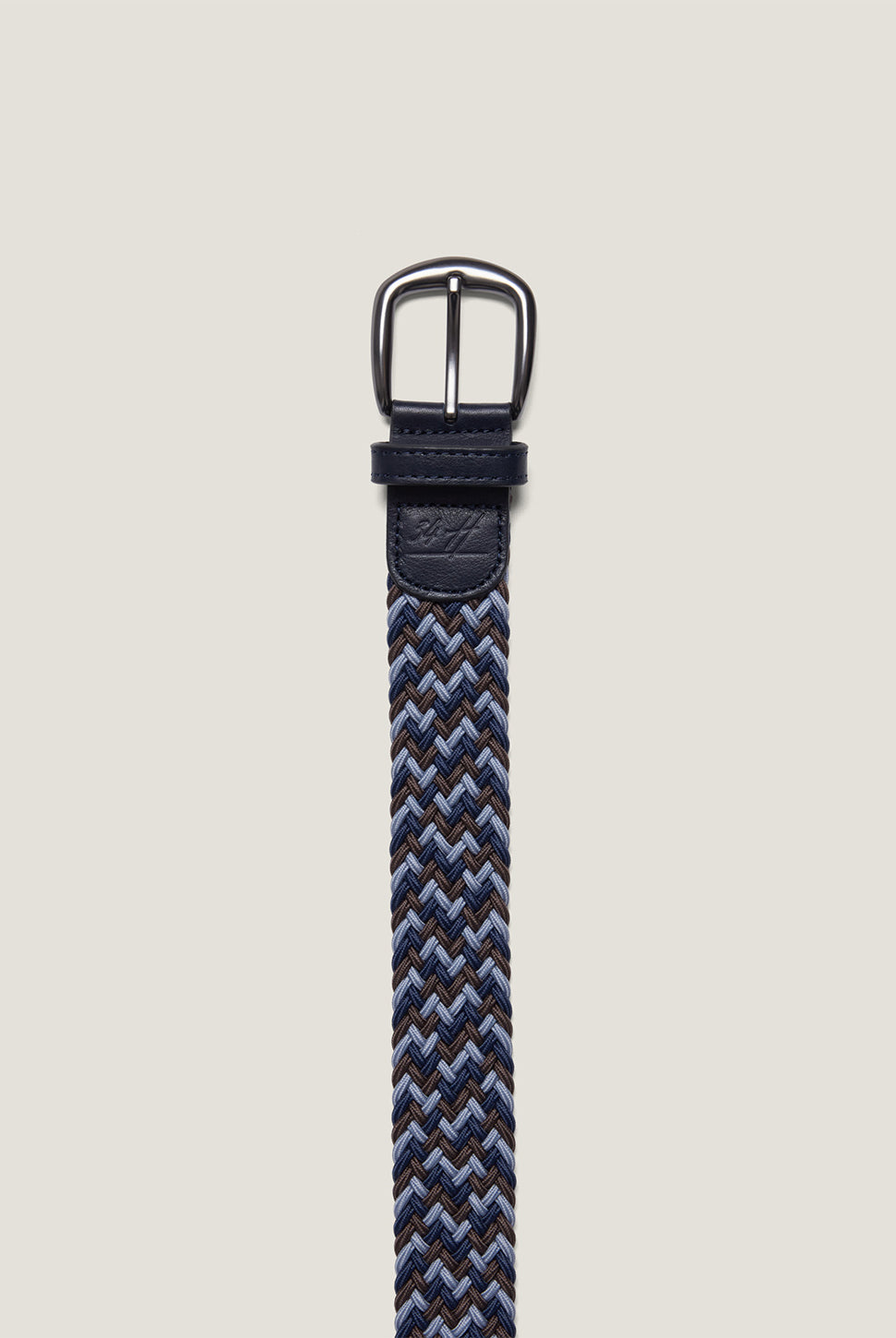 Braided Elastic Belt - Indigo Multi-34 HERITAGE-Over the Rainbow