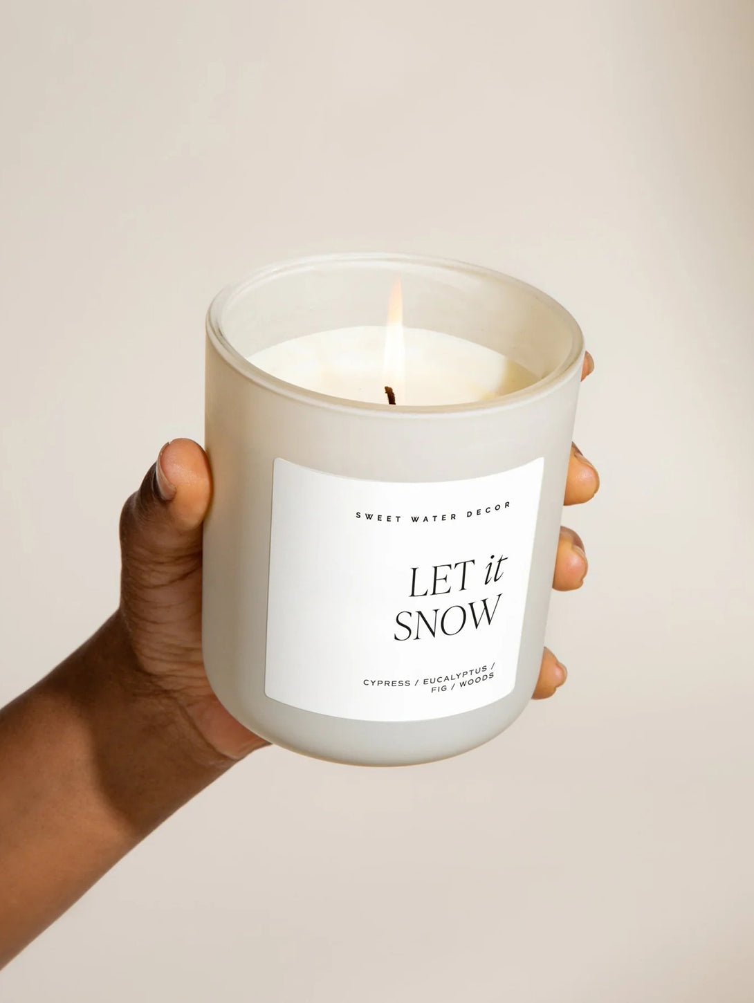 Matte Jar Soy Candle - Let It Snow-SWEET WATER DECOR-Over the Rainbow