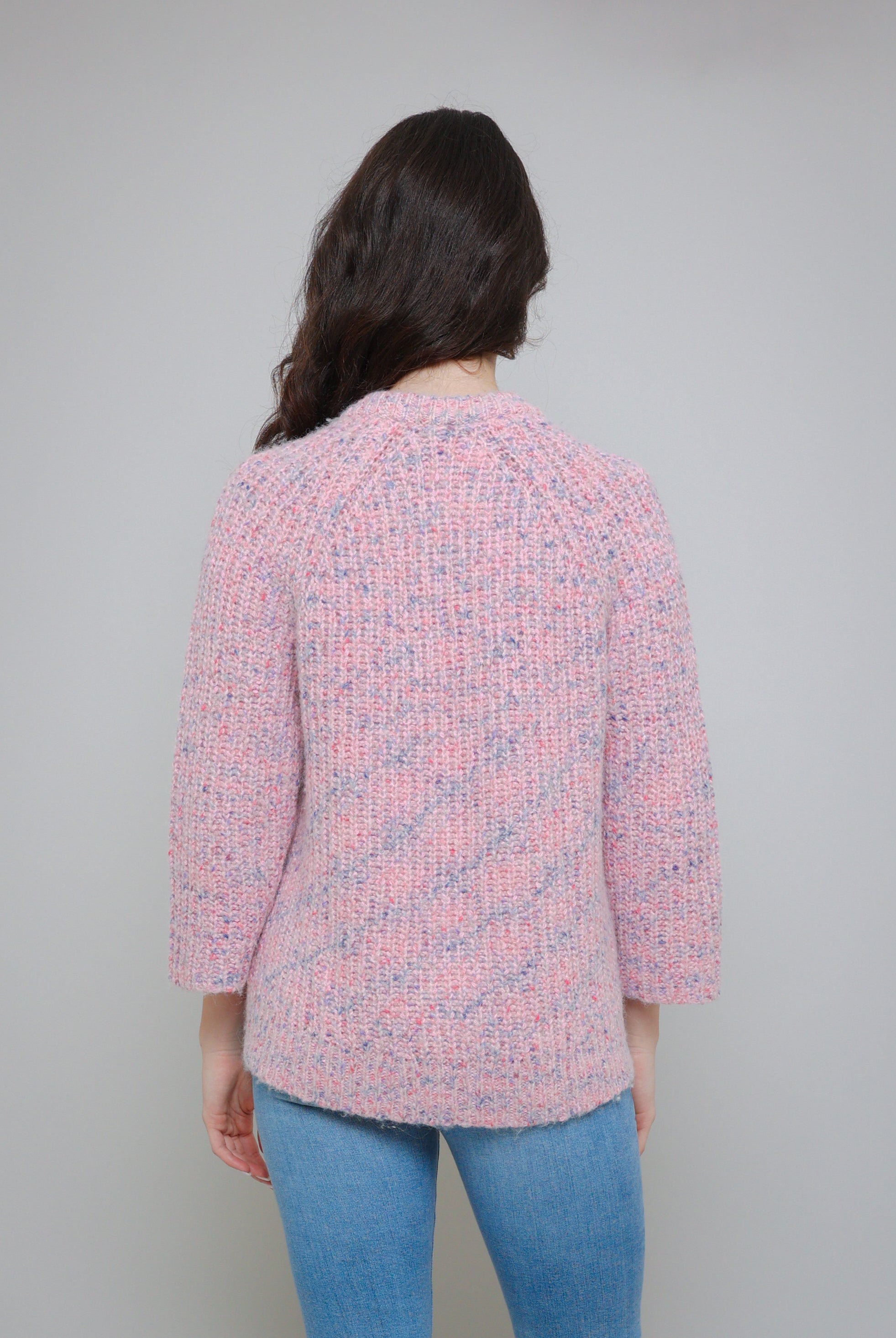 Shaker 3/4 Sleeve Hi Lo Crew - Birthday Cake-AUTUMN CASHMERE-Over the Rainbow