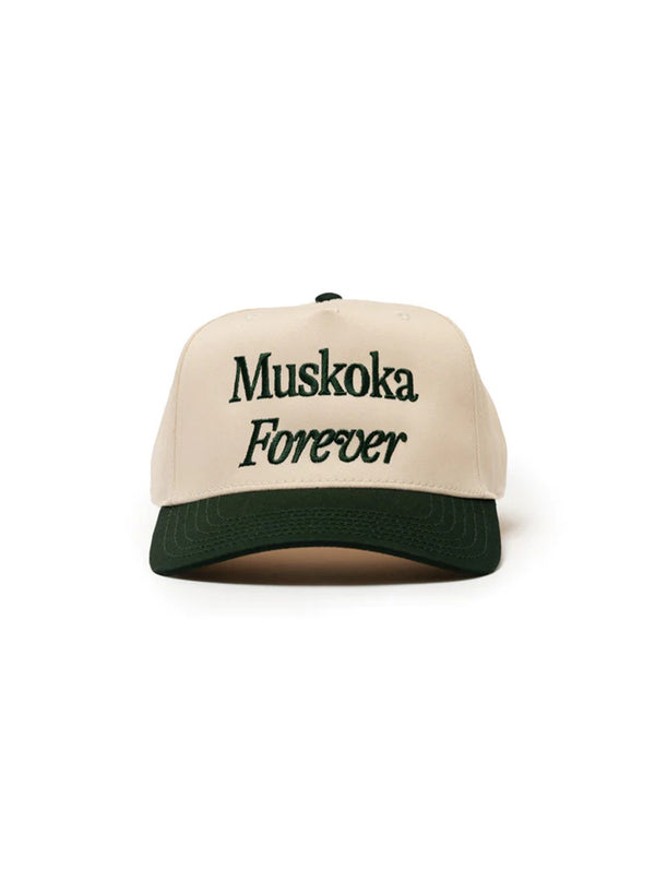 Muskoka Forever Five Panel Cap - Cream-MUSKOKA FOREVER-Over the Rainbow