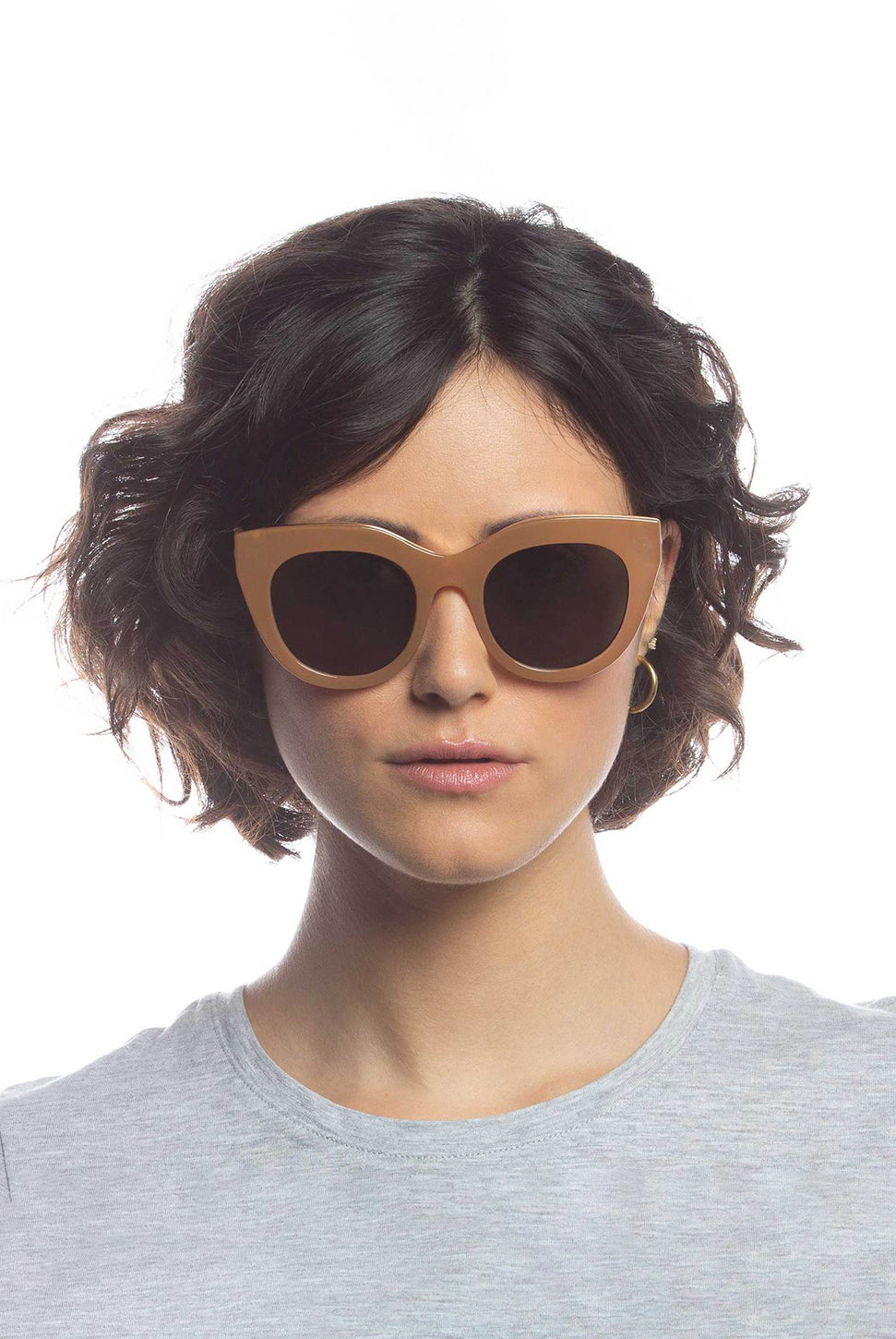 Air Heart Sunglasses - Caramel-LE SPECS-Over the Rainbow