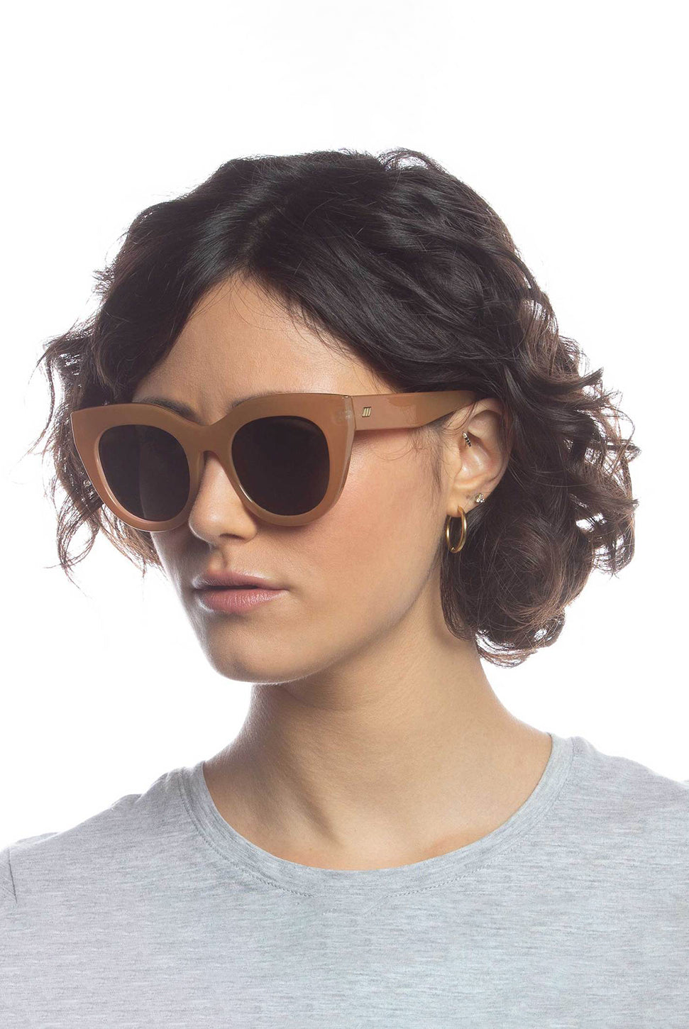 Air Heart Sunglasses - Caramel-LE SPECS-Over the Rainbow