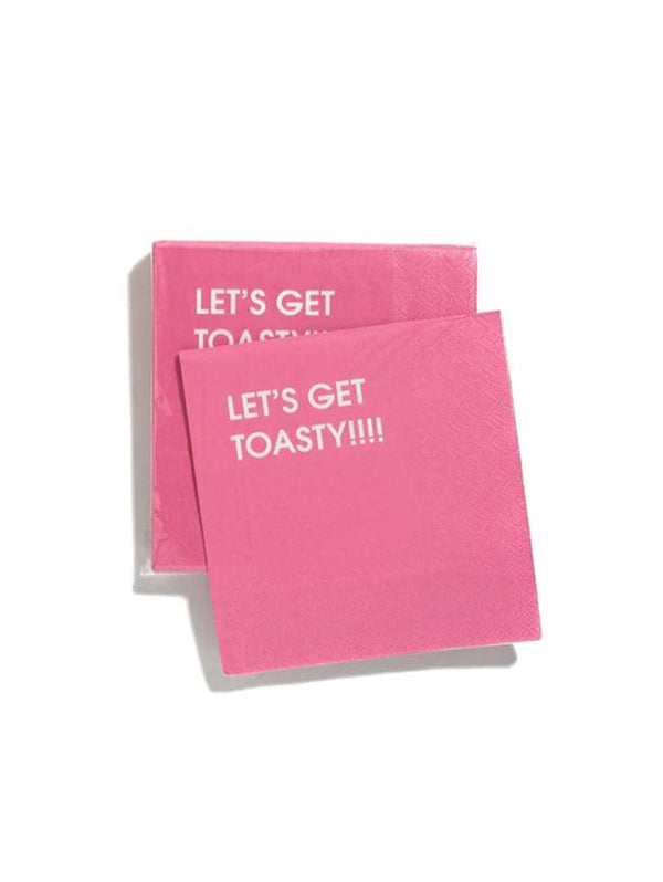 Let's Get Toasty Cocktail Napkin-CHEZ GAGNE LETTERPRESS-Over the Rainbow
