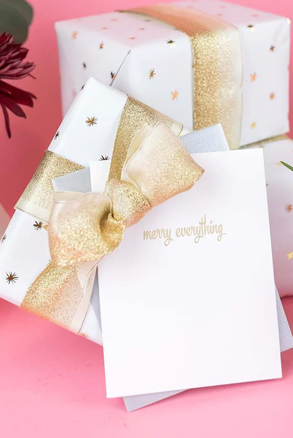 Letterpress Card - Merry Everything-CHEZ GAGNE LETTERPRESS-Over the Rainbow