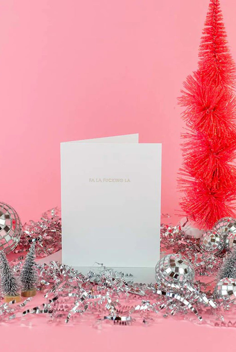 Letterpress Card - Fa La Fucking La-CHEZ GAGNE LETTERPRESS-Over the Rainbow
