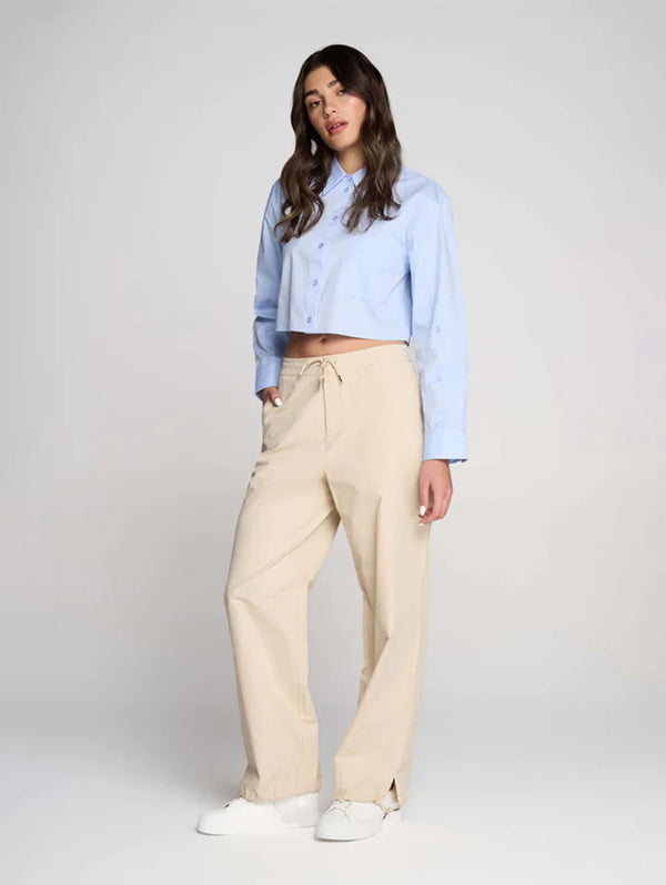 Simply Cropped Shirt - Blue Mist-PURE & SIMPLE-Over the Rainbow