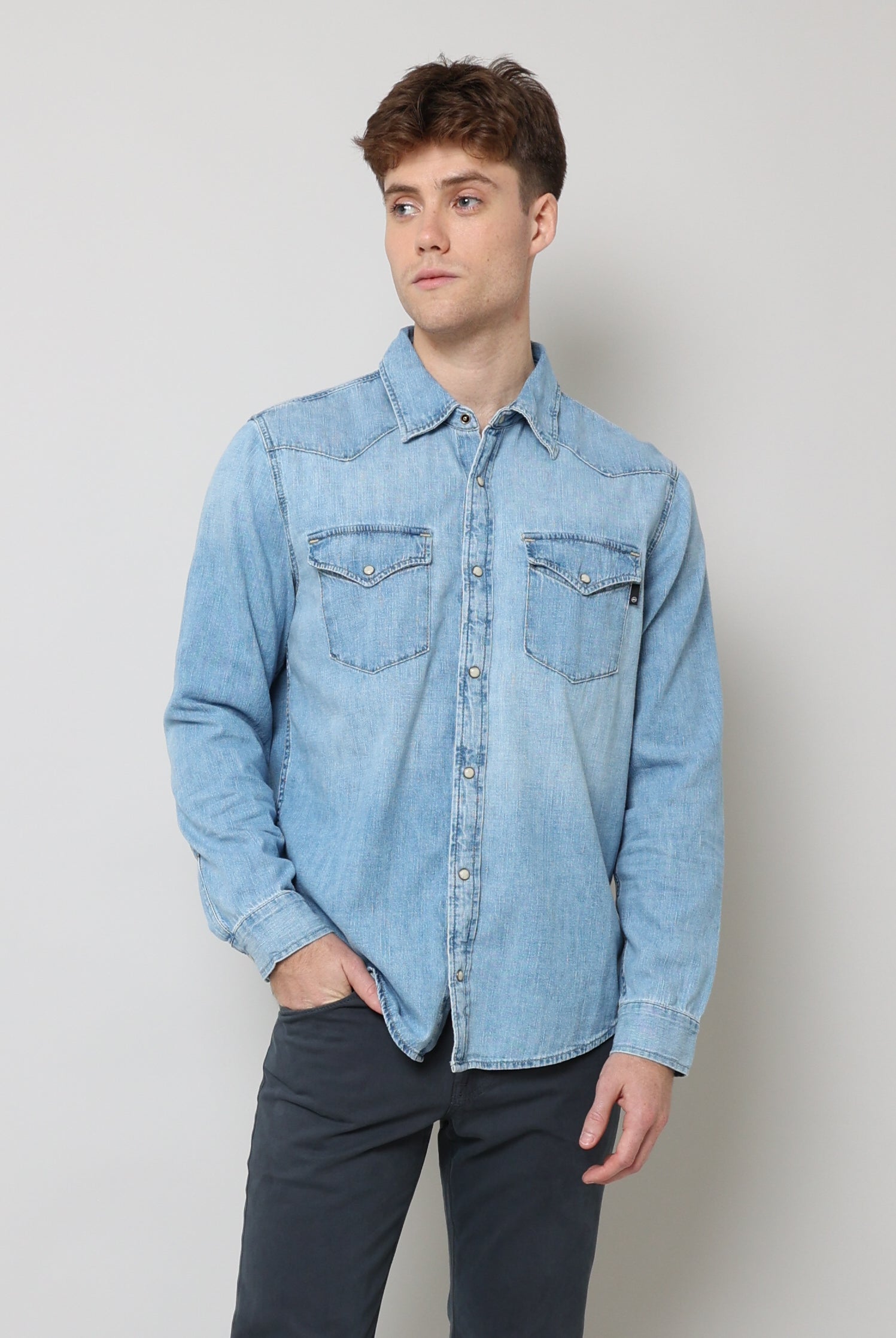 Aiden Western Shirt - Glisten-AG Jeans-Over the Rainbow