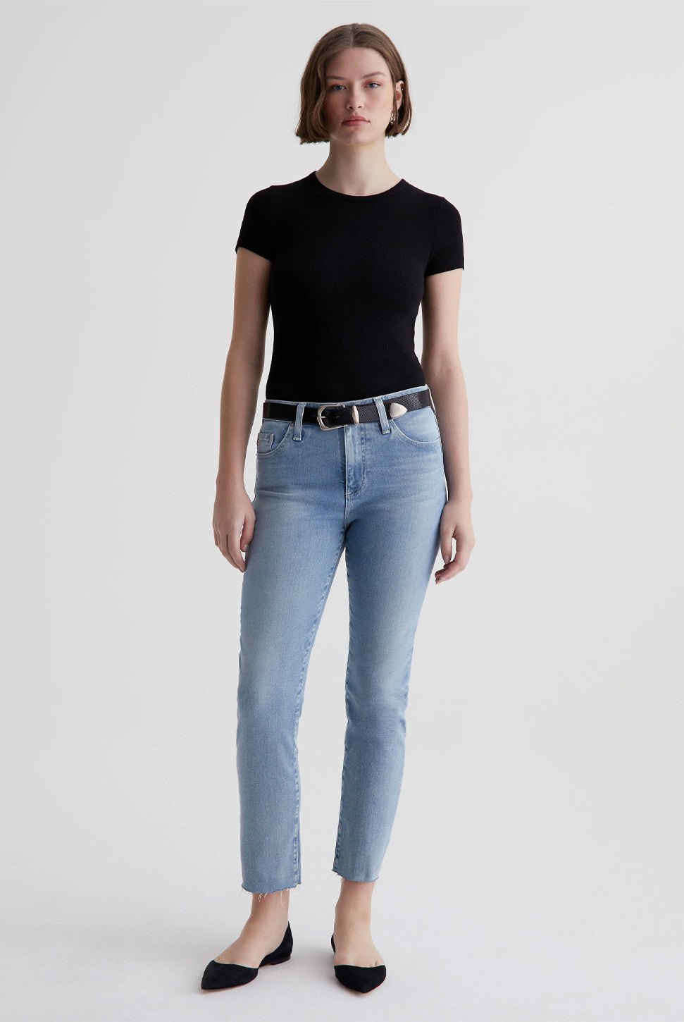 Mari Mid Rise Crop Jean - 24 Hour Looking Glass-AG Jeans-Over the Rainbow