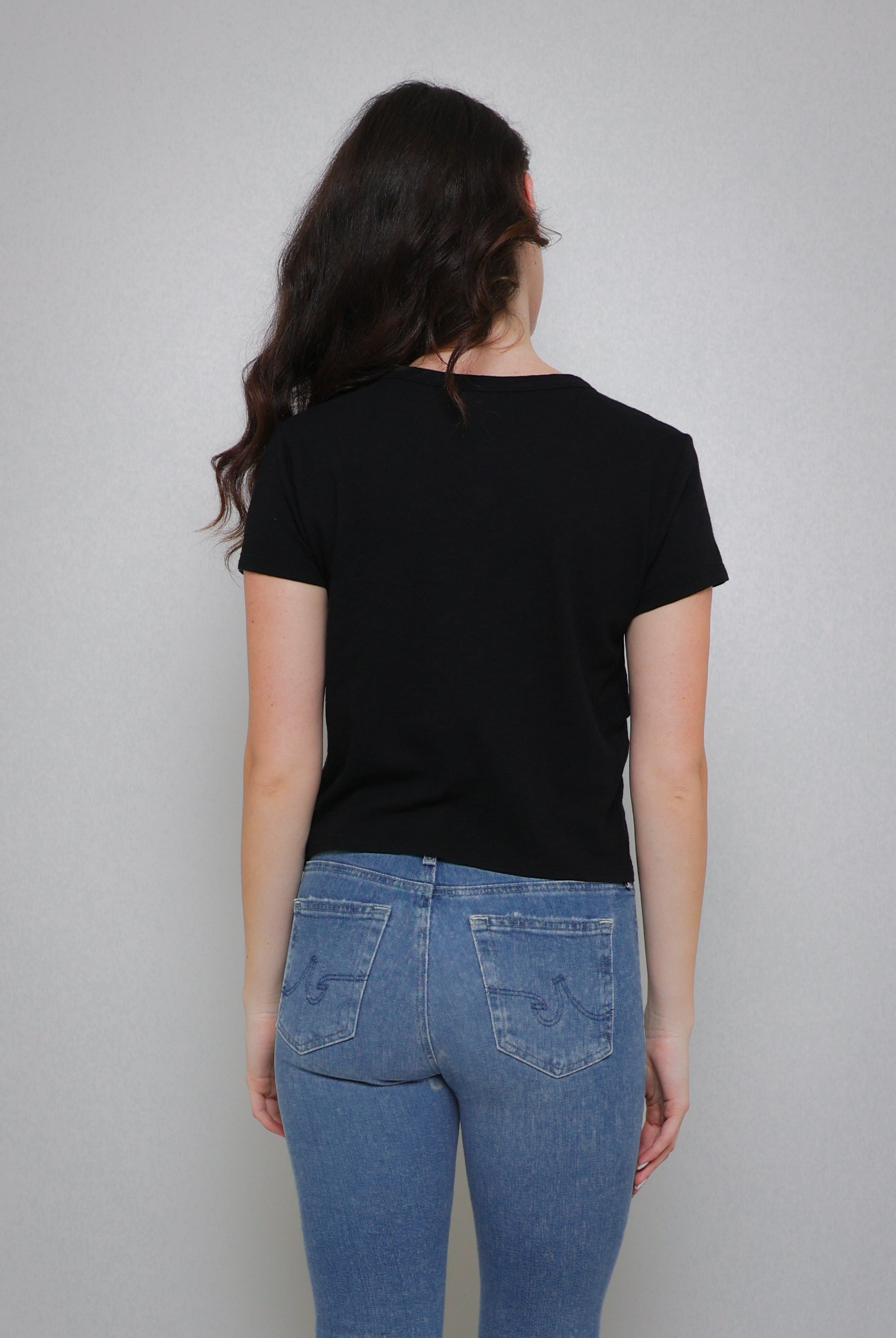 Marie Round Neck Short Sleeve-Velvet-Over the Rainbow