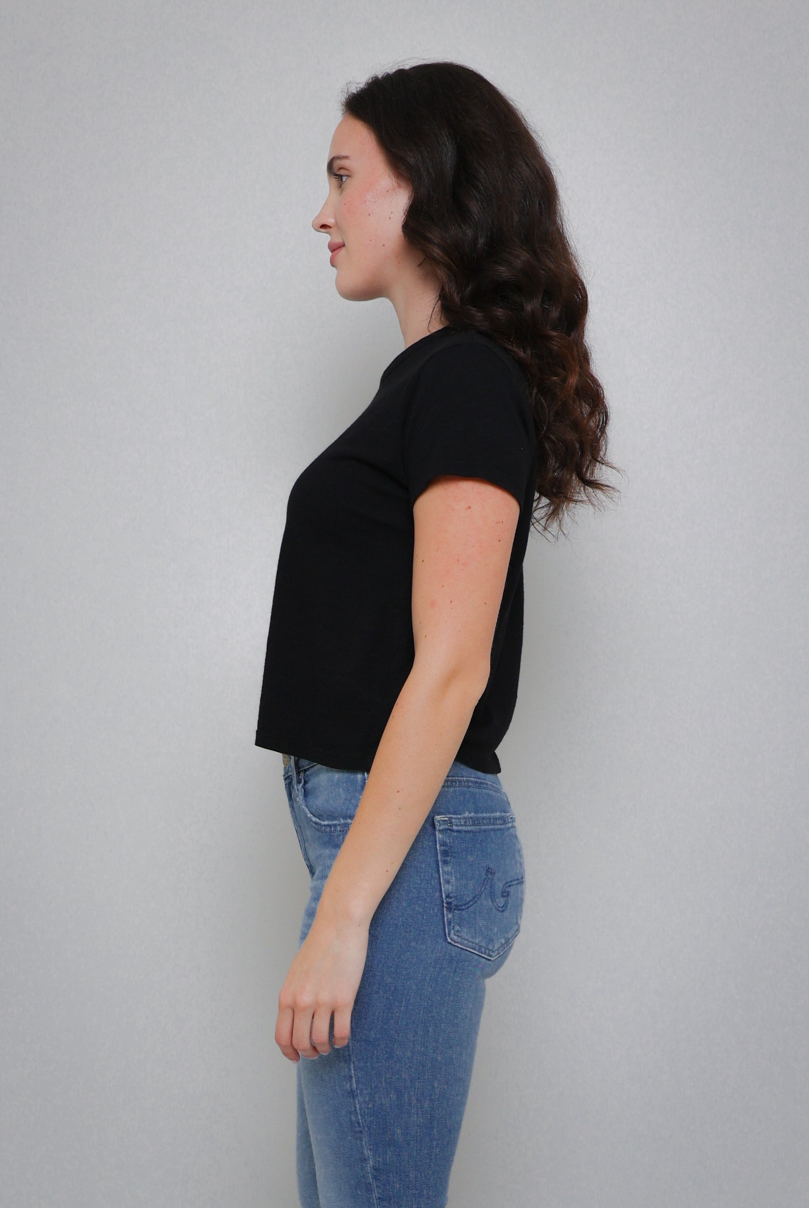 Marie Round Neck Short Sleeve-Velvet-Over the Rainbow