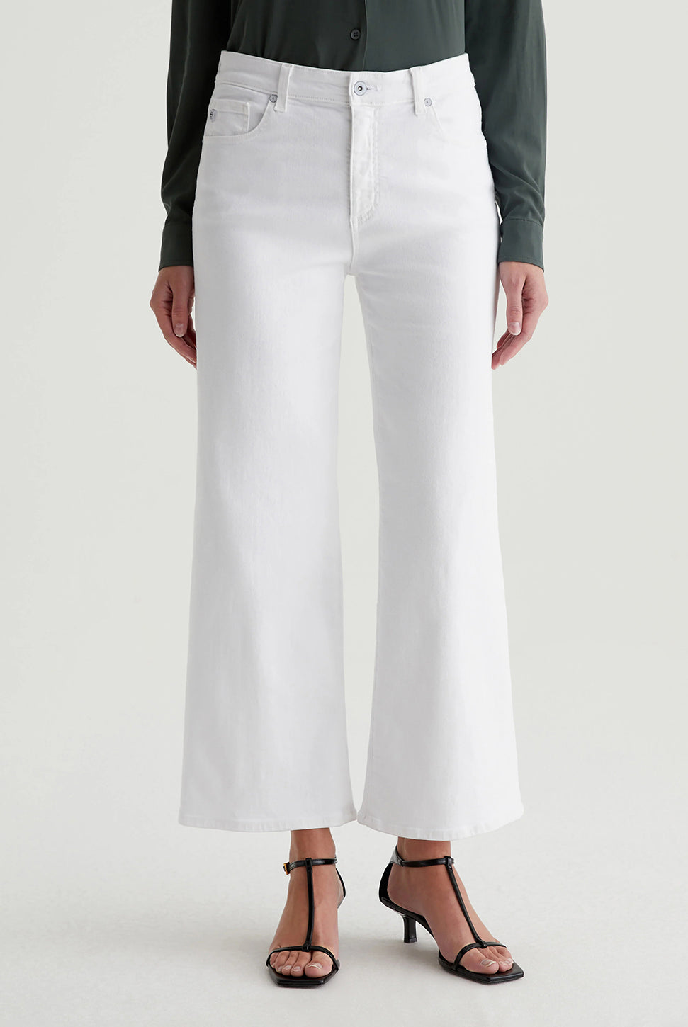 Saige Wide Crop Jean - Gallery White-AG Jeans-Over the Rainbow