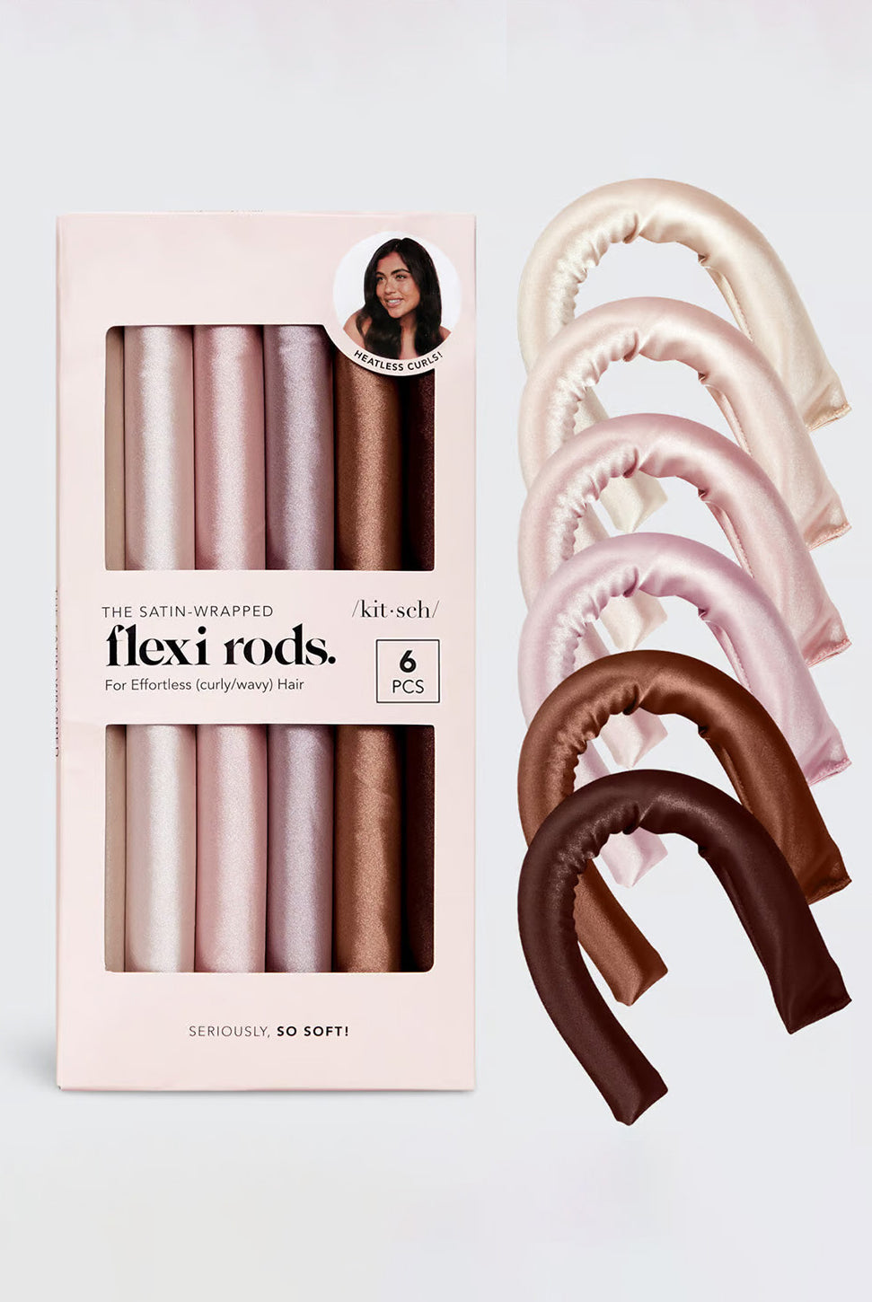 Satin Wrapped Flexi Rods - 6pc Set-KITSCH-Over the Rainbow
