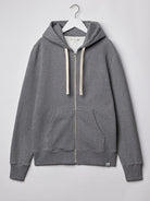 Zip Up Hoody - Grey Melange-MERZ B SCHWANEN-Over the Rainbow