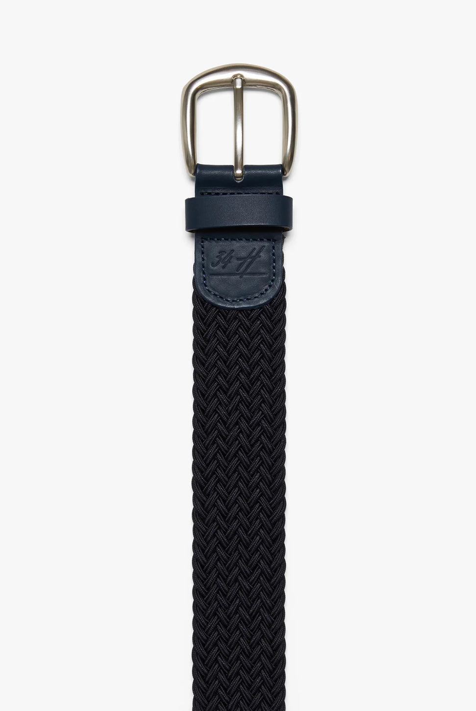 Braided Elastic Belt - Navy Blue-34 HERITAGE-Over the Rainbow