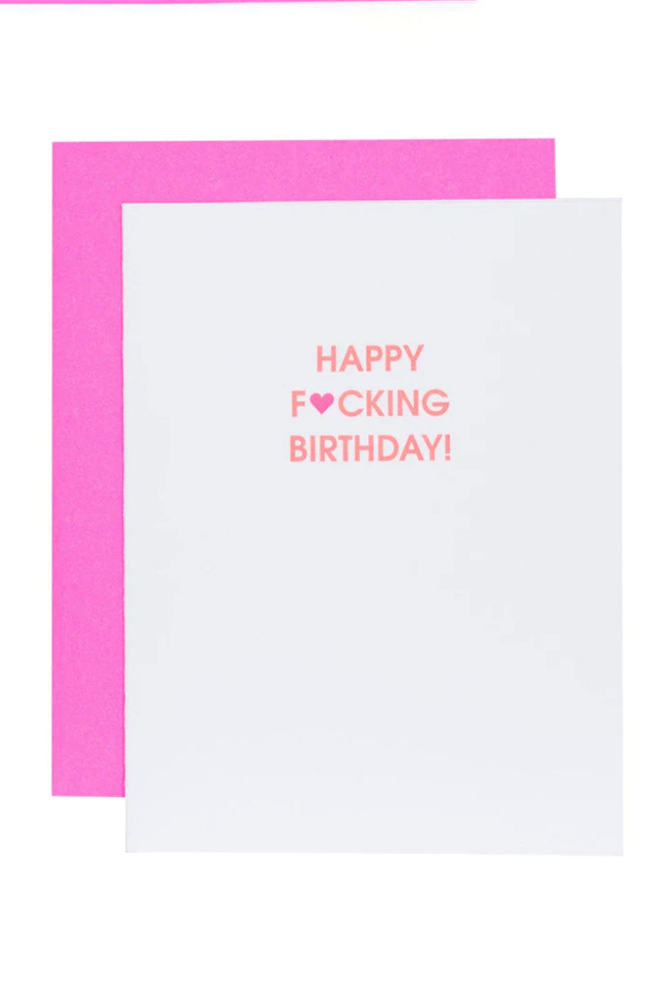 Happy Fucking Birthday Heart - Letterpress Card-CHEZ GAGNE LETTERPRESS-Over the Rainbow