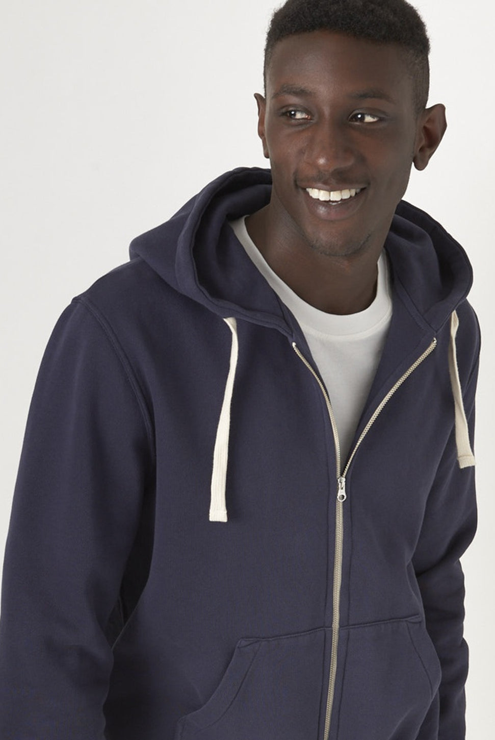 Zip Up Hoody - Denim Blue-MERZ B SCHWANEN-Over the Rainbow