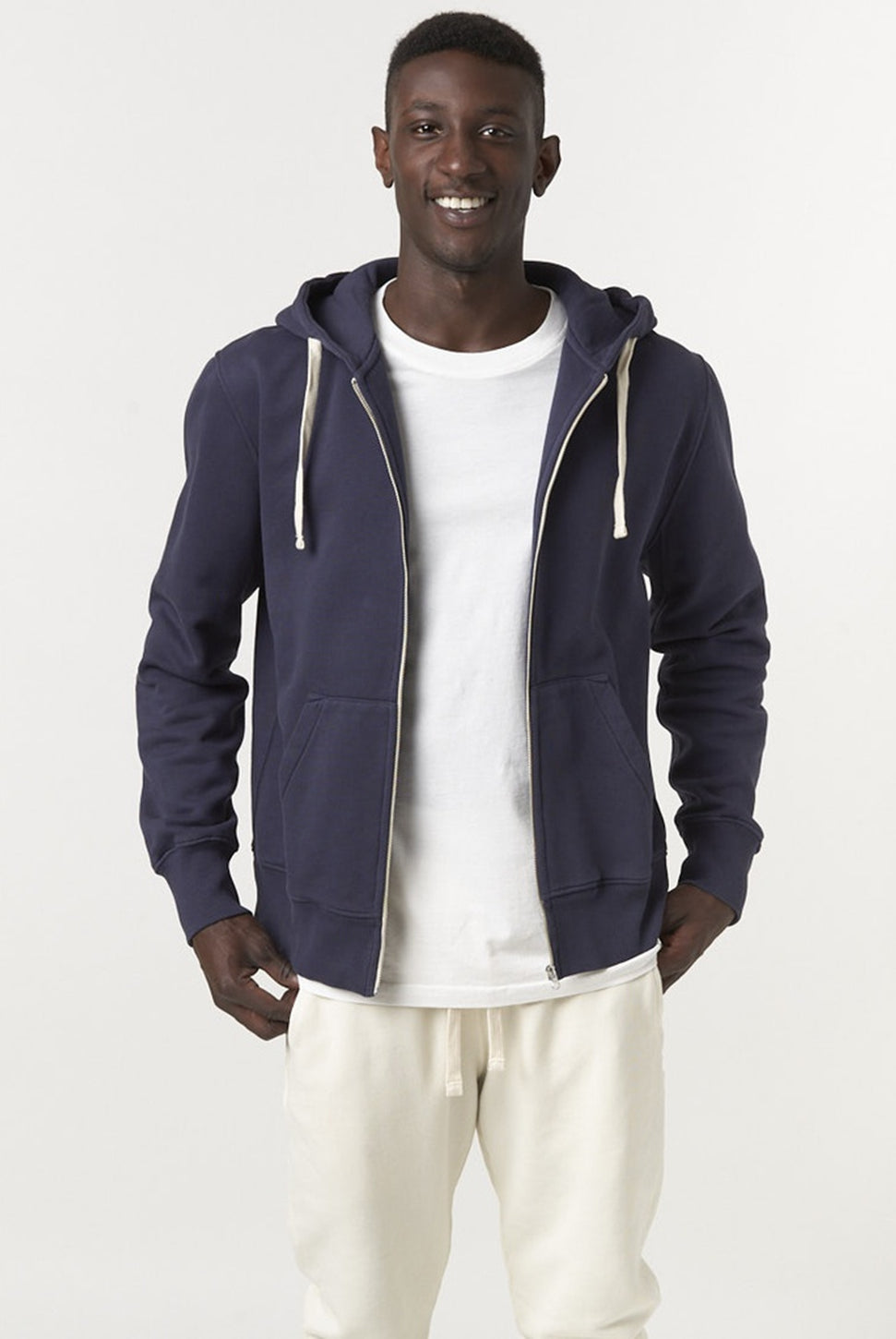 Zip Up Hoody - Denim Blue-MERZ B SCHWANEN-Over the Rainbow