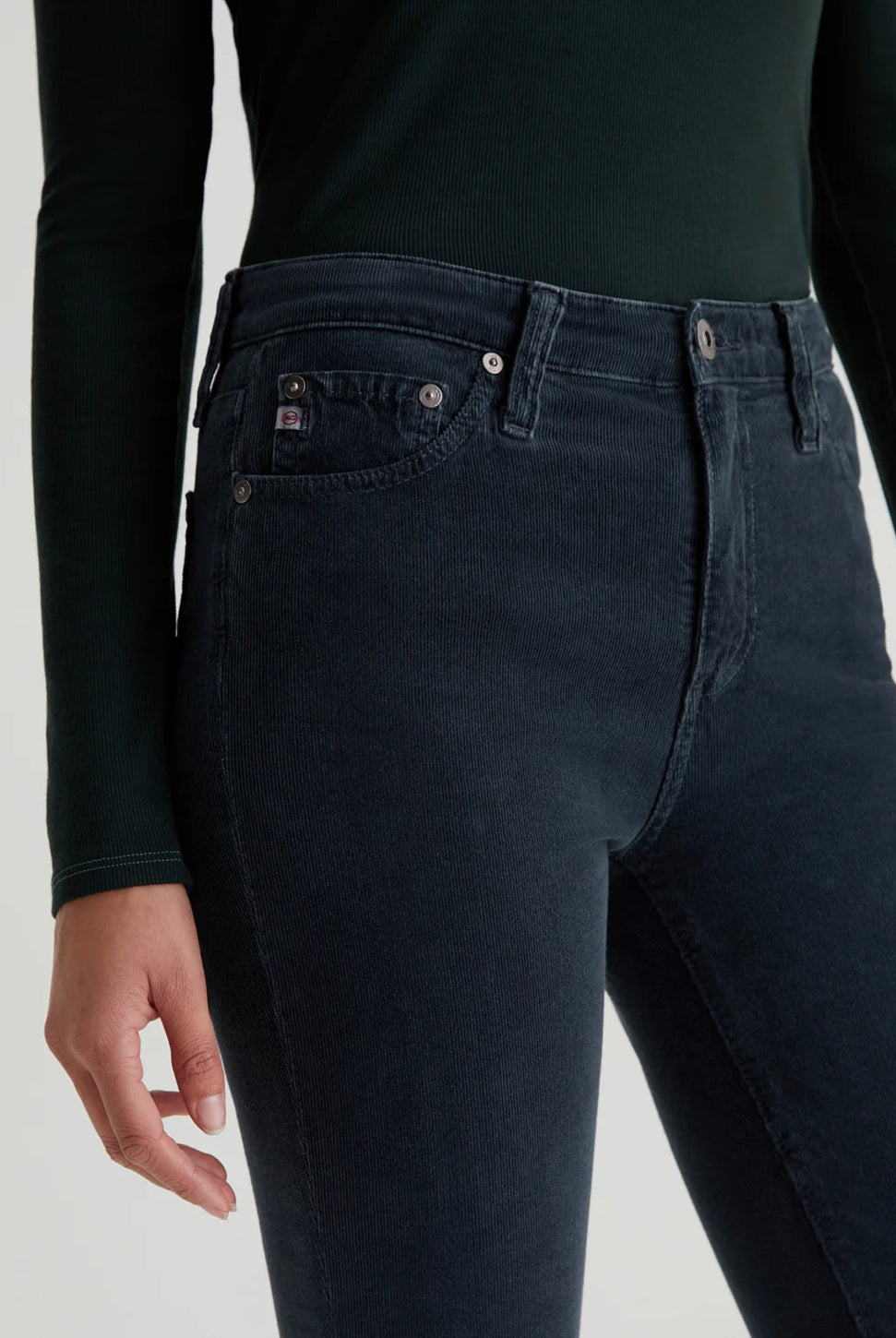 Mari Mid Rise Corduroy Pant-AG Jeans-Over the Rainbow
