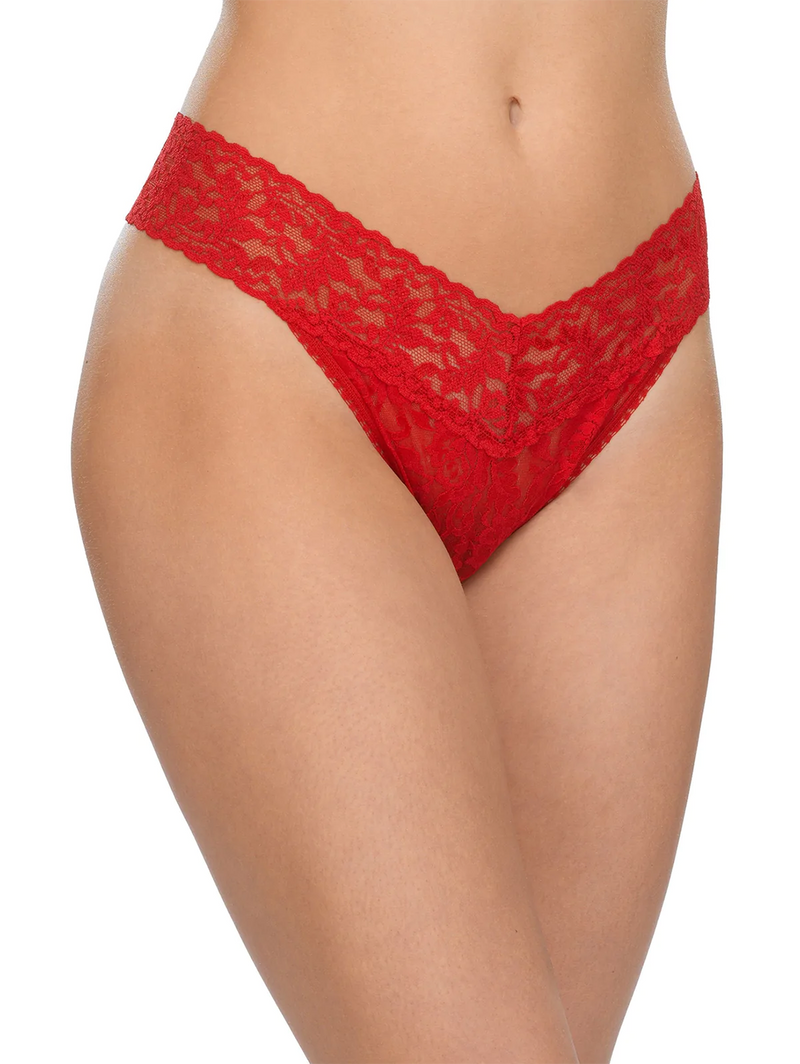 Signature Lace Original Rise Thong - Primary Colours-Hanky Panky-Over the Rainbow