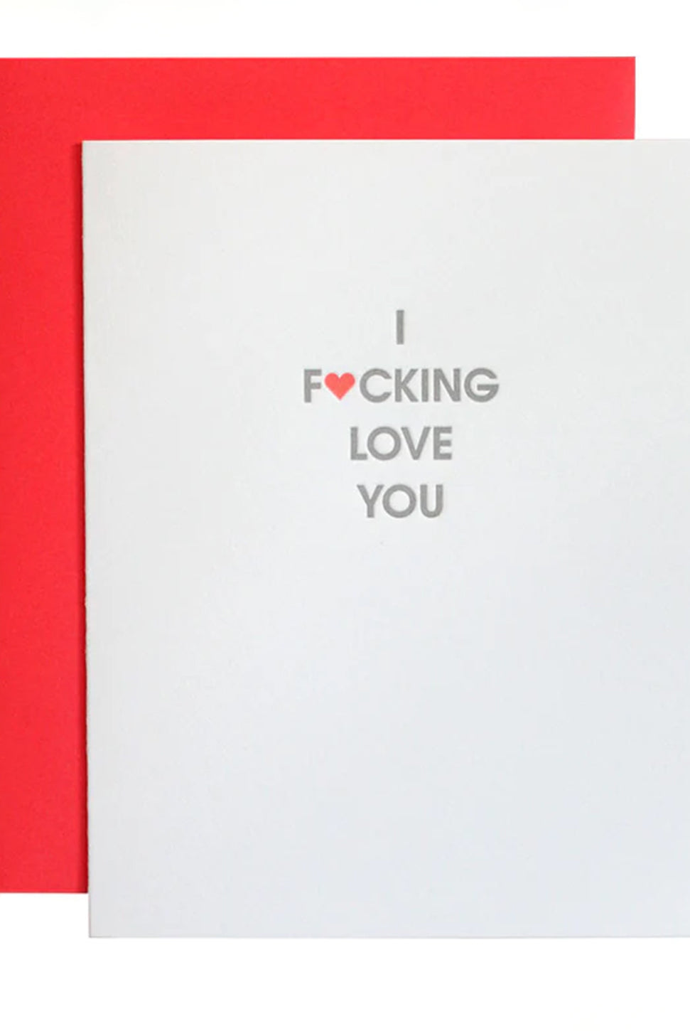 Fucking Love You - Letterpress Card-CHEZ GAGNE LETTERPRESS-Over the Rainbow