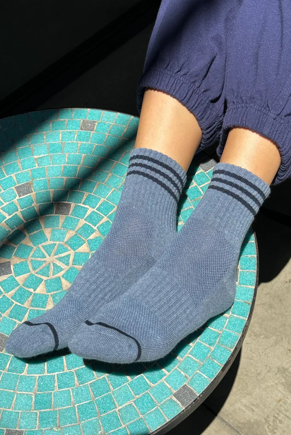 Girlfriend Socks - Indigo-LE BON SHOPPE-Over the Rainbow