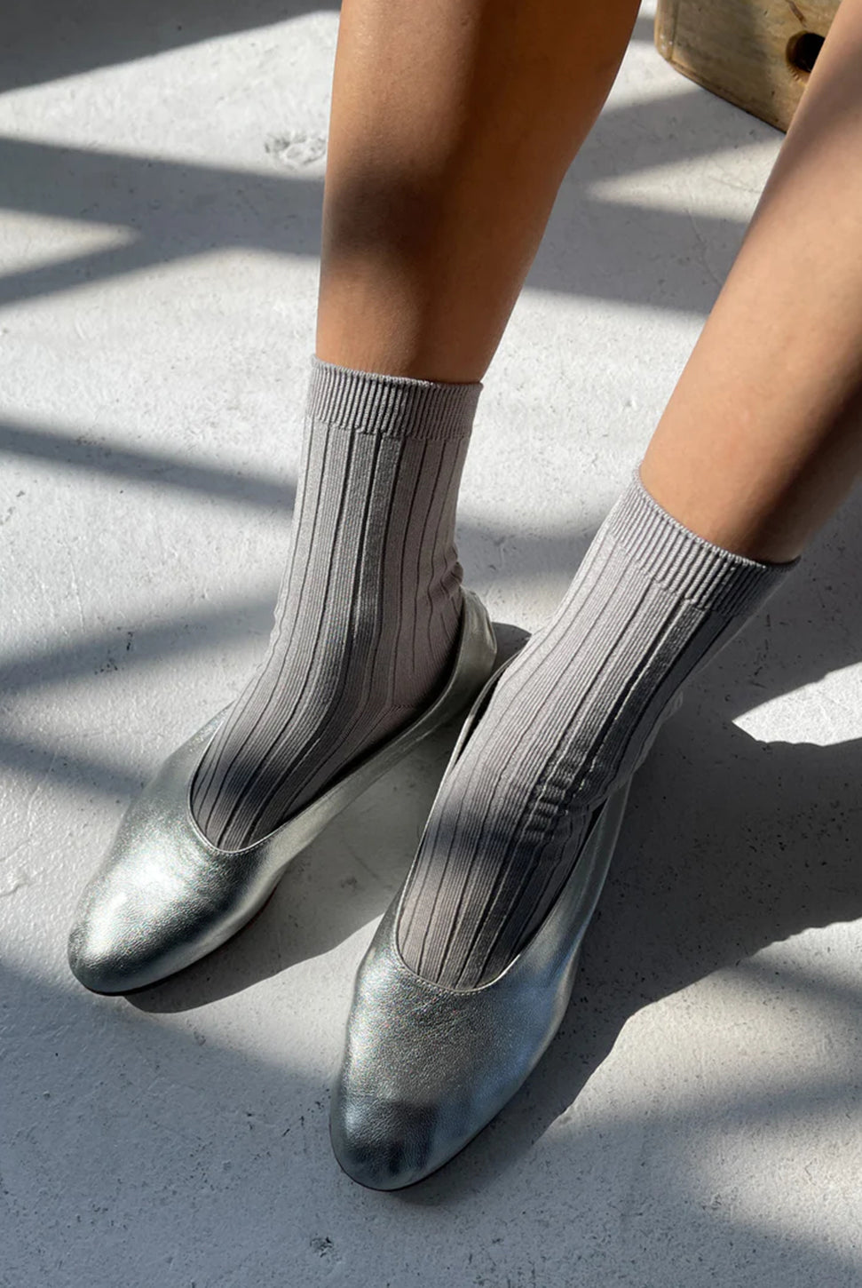 Her Socks - Stone-LE BON SHOPPE-Over the Rainbow