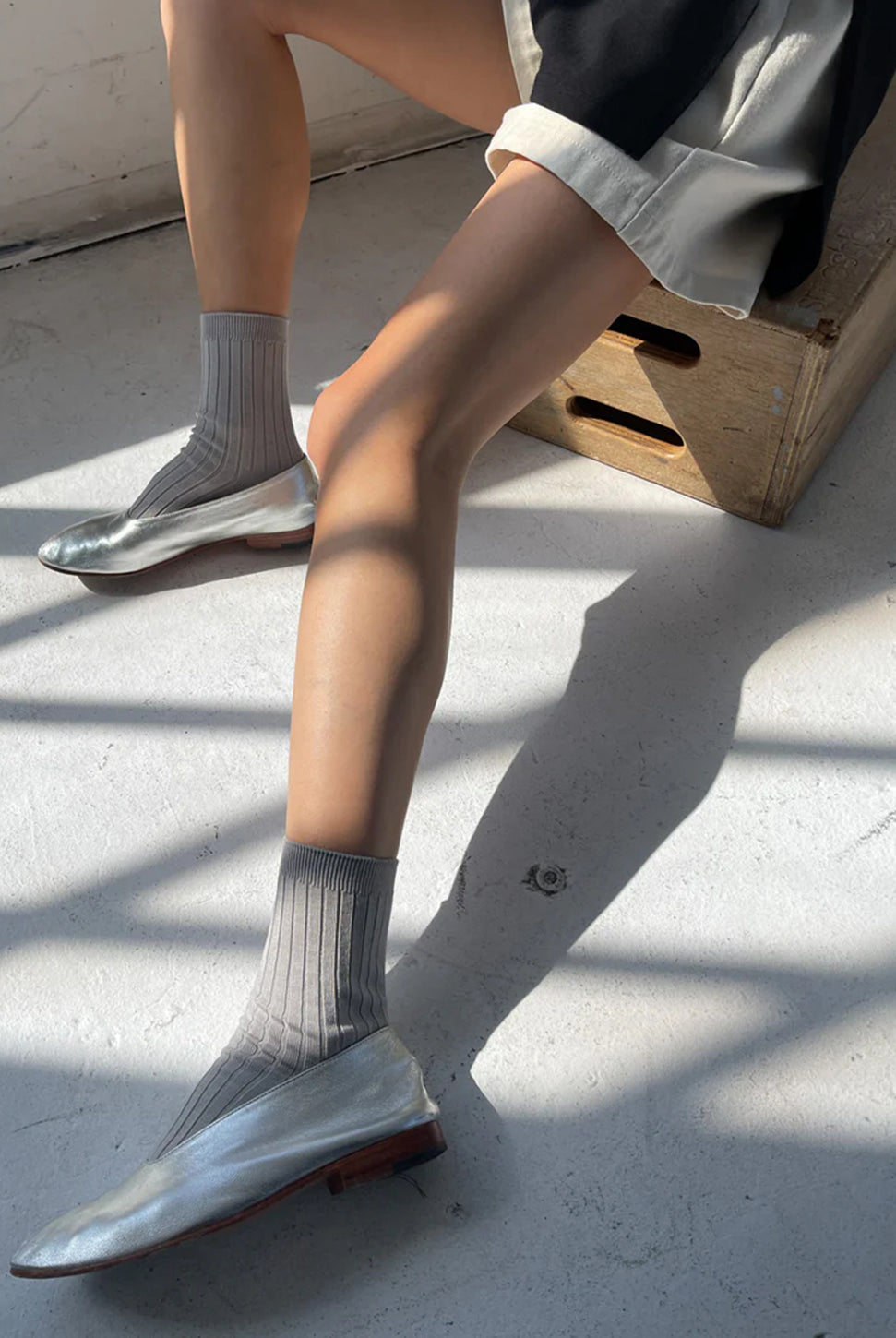 Her Socks - Stone-LE BON SHOPPE-Over the Rainbow